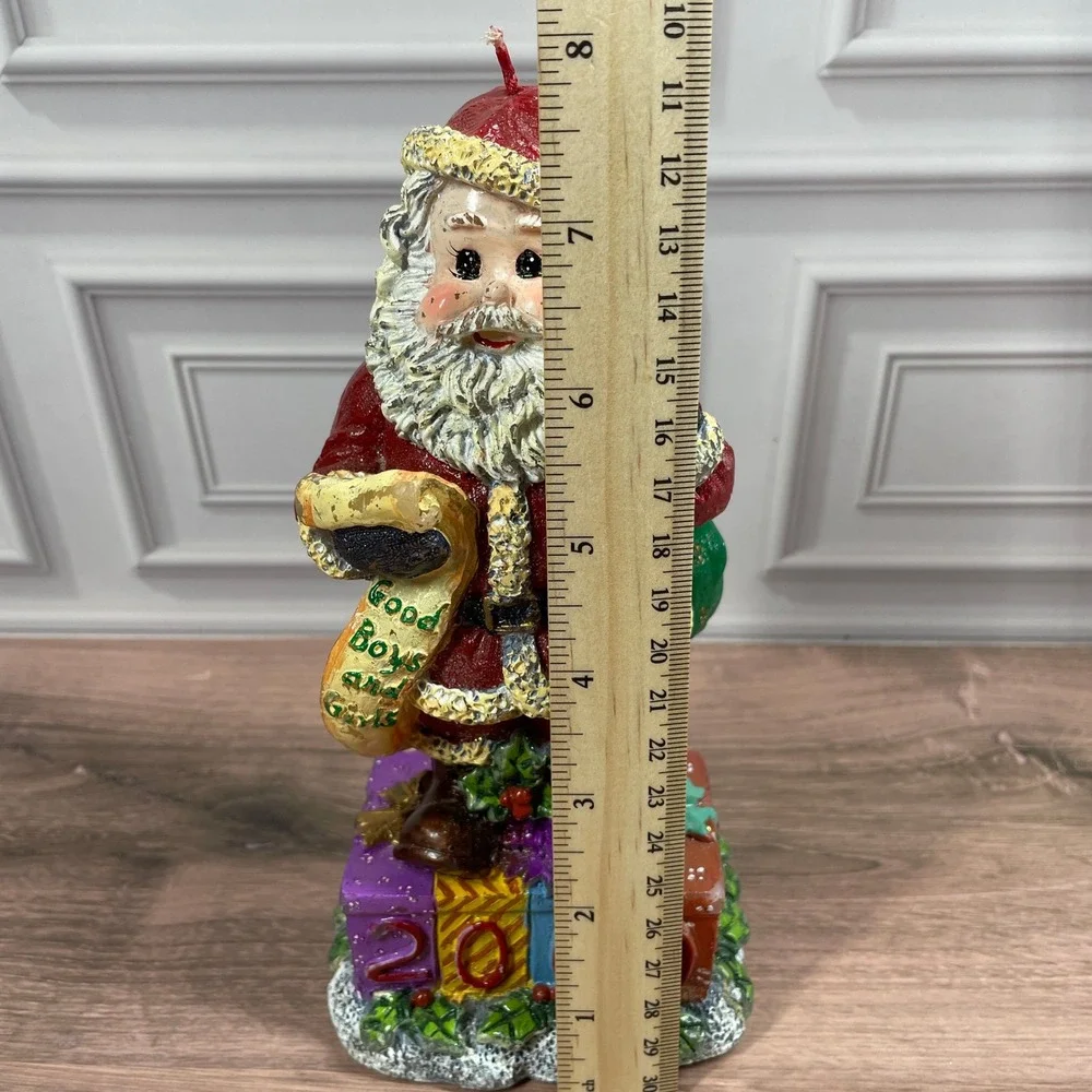 Vintage‎ Christopher Radko Santa Claus Year 2000 Figural Candle Red White 8 Inch